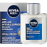 NIVEA MEN Anti-Age Hyaluron Balsamo Dopobarba Uomo 100 ml, Dopobarba uomo con acido ialuronico, Balsamo barba idratante, rivi