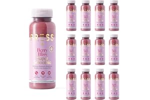 PRSS 100% COLD PRESSED PRESS Healthfoods, 12 x 250ml Berry Bliss Super Smoothie, Cold Pressed Berry Smoothie, Vegan Friendly