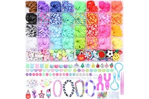 ‎WLIAGYE WLIAGYE 2500+ Loom Bänder Set,32 Rastern Bunte Gummibänder Kit für Armbänder,DIY Elastisches Loombänder Kinder Armband Basteln mit Perlen Haken Charms Aufbewahrungsbox für Anfänger Mädchen Geschenk