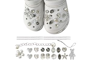 MUNSKT Zawieszki do butów, kryształowe diamentowe akcesoria, błyszczące zawieszki do chodaków, akcesoria do sandałów DIY, metal nieszlachetny