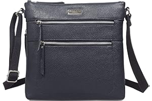 ASSOTS Crossbody Bags for Women – Real Leather Sling with Multiple Pockets and Adjustable Strap – Perfect for Daily Use and Gifting