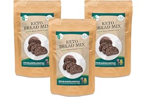 Go-Keto Vital Bread Keto Miscela da forno 3x 245g - Keto Miscela da forno per circa 500g di pane proteico Keto, per la colazione Keto, con farina di semi di lino e semi di girasole, senza glutine