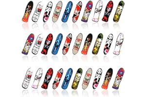 KINDPACK LYQQY Fingerskateboards, 30 Stückes Fingerskateboard Set Mini Fingerboards Skatepark Spiel für Kinder Partytütenfüller, Kindergeburtstag Geschenke,Schlüsselbund Dekoration,10cm (Zufällige Muster)