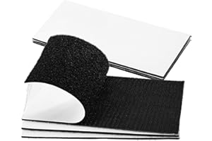 BRAVESHINE 8 Stück 100x200mm Größe Industrie Klettband Selbstklebend extra stark, kleben statt bohren Starke Klettverschluss, Doppelseitig Klebend Harmlos für Wände,Tür,Metalle