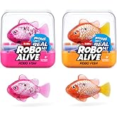 ROBO ALIVE Robo Fish ZURU Su Aktive Edilmiş Renk Değiştiren Robotik Y&uuml;zme Balıkları (Pembe + Altın) Piller ile birlikte gelir
