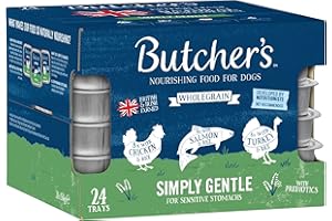 Butcher's Complete Wet Tray Hypoallergenic Adult Dog Food Simply Gentle Pack 24x150g - Chicken, Salmon & Turkey
