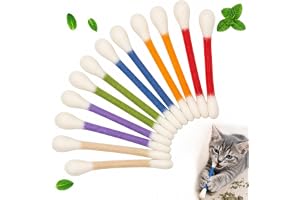 12 st Kattmyntleksak, 6 Färger Kattleksak Vattentappar | XXL Wattestäbchen Spielzeug Katze, Q Tip-Form Interaktives Katzenspi