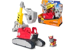 Rubble & Crew - Chargers 2-in-1 Mega Kran, Premium Baufahrzeug mit Abnehmbarer Baggerkralle und Presslufthammer sowie Charger Hundefigur, Spielzeug für Kinder ab 3 Jahren