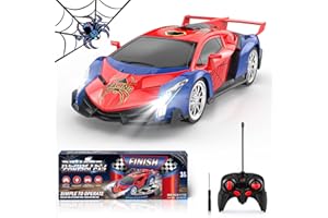Mieryd Ferngesteuertes Auto ab 3 4 5 6 7 8+ Jahre, Kinder Spiele Draußen Drinnen 1:18 Spider RC Auto mit Fernbedienung Weihnachten Geburtstags Geschenke Jungen Mädchen Spielzeug Rennauto mit LED-Licht