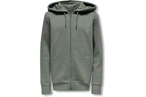 ONLY & SONS Osjceres Zip THR. Bluza z kapturem SWT Noos, Castor Gray, 170-176