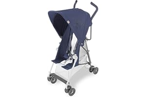 Maclaren Mark II Style Set silla de paseo tipo paraguas supercompacto y ligero para niños de hasta 25 kg, Capota extensible con factor UPF 50+ y asiento reclinable, Accesorios incluidos, Azul Marino