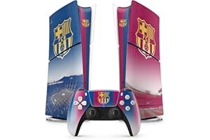FFrame PS5 Football Sticker, Adhesivo para Playstation 5 Fútbol, Consola y Mando, Slim Digital Edition, Barcelona PS5 Skin (1 Mando)