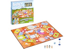 Bluey Scavenger Hunt Game A Fun Board Game Full Of Fun Activities To Perform, Things To Find And Questions About Bluey To Answer