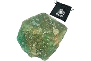 Solara Crystal | Raw Healing Crystals – Natural Amethyst, Quartz, Citrine & More | Chakra Balancing, Meditation, Energy Cleansing, Spiritual Decor, Gift Bag Included (Amazonite)