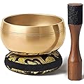 Bol Chantant Tibétain Silent Mind – Anti-stress Authentique, Facile à Utiliser, Sonorité Apaisante, Fabriqué à la Main dans l’Himalaya, Parfait comme Idée Cadeau pour la Sophrologie et la Méditation