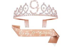 Abeillo Coroncina Compleanno, Corona Ragazza, It's My Birthday' Sash con Cristallo Strass Corona, Fascia Compleanno per Feste di Compleanno, Set di Decorazione per Compleanno