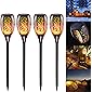 Solar Flammenlicht, Swonuk 4 Stück Solarleuchte Garten IP65 Wasserdicht Solarlampe Gartenfackeln mit Realistischen…