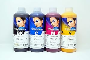 INK EXPERTS Ink Tec Sublinova Smart DTI Dye Sublimation Inks (4 Colour Set (C,M,Y,K), 1 Litre)