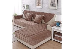 UYEOCO Copridivano Angolare Copertura Divano con Penisola Sinistra Destra 3/2 Posti Fodera per Divano a l Antiscivolo Lavabile Copri Divano per Cane Gatti Antiscivolo Sofa Protettore Lavabile ( Color : Aa ,