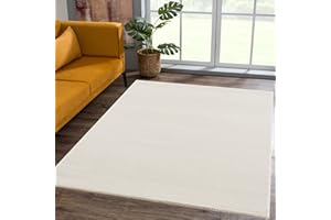 SANAT Dywan z krótkim włosiem do salonu – uniwersalny, nowoczesny dywan do sypialni, gabinetu, biura, korytarza, pokoju dziecięcego i kuchni – kremowy, 140 x 200 cm