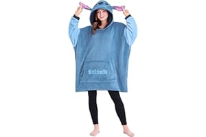 Disney Stitch Oversized Koc Hoodie dla Kobiet Nastolatków Zła Królowa Stitch Angel Fleece Hooded Koc - Stitch Prezenty