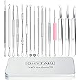 Blackhead Remover Tools, 2024 Latest 16 PCS Pimple Popper Tool Kit, Acne Blackhead Tools for Blemish, 410 Premium Professional Stainless Acne Pimple Extractor Tool with Metal Box