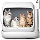 MeoWant Self-Cleaning Cat Litter Box 106L, Extra Large, Low Entry | Safety Sensor, Anti-Pinch, App Control, Odor-Free, Automa