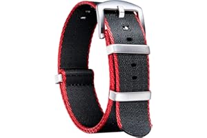 BINLUN wojskowy nylonowy pasek do zegarka zamienny pasek do zegarka klamrą ze stali nierdzewnej mężczyźni kobiety 20 kolorów 18mm 20mm 22mm 24mm (wersja ulepszona)