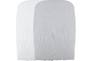 Domiva - 1300594 - Set de 2 Housses de Matelas à Langer Blanc/Perle - 50X 75 cm