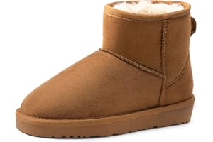 DREAM PAIRS Bottes Enfant, Bottines Hiver Chaudes avec Doublure en Fausse Fourrure, Antidérapantes et Confortables pour Filles et Garçons