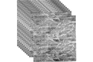 JOLOV Panneaux Muraux 3d Adhesif, 10 Pièces de Papier Peint Brique 70 x 77 cm, Effet marbré, Panneau Mural en Papier Peint Imperméable Pour la Cuisine, Salon, Chambre des Enfants