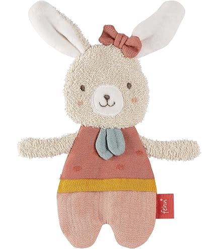 Fehn – Anneau De Préhension Lama – Jouet Hochet Pour Bébé Dès 0 Mois – Peluche Douce – Stimule Motricité, Ouïe Et Toucher – Lavable En Machine à 30°C – Dimensions 14 Cm