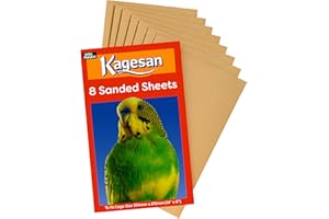 Kagesan Fogli di Sabbia per Gabbie per Uccelli, Piccoli (35 x 21 cm), Confezione da 96