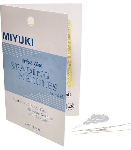 Lot De 47 Aiguilles à Perles - 6 Tailles Gros Œil + 5 Tailles Fines, Avec Ciseaux Et Boîte Métal - 2