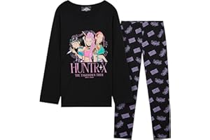 KPop Demon Hunters Oficial Pijama Manga Larga Niña Chica, 5-14 Años, Diseño Huntrix o Saja Boys, Guerreras KPOP Regalos