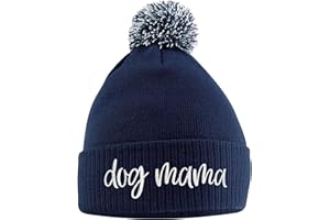 Purple Print House Hundemama Bommelmütze, Hunde-Spazierengeh-Zubehör, Geburtstagsgeschenke für Hund, Mama, navy, Einheitsgröße