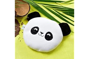 Sei Design WarmMe | Coussin chauffant avec graines de lin | Coussin de grains (Panda)