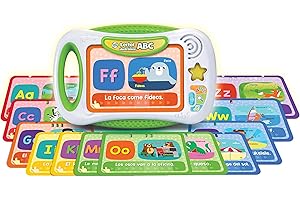 VTech Leapfrog Lector electrónico ABC Toca y descubre, Juguete Interactivo para niños +2 años, Aprende a Leer, Vocabulario en inglés, Versión ESP
