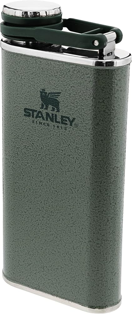 STANLEY Klasik Cep Matarası 0.23 Litre - Yeşil (Hammertone Green) | Paslanmaz Çelik