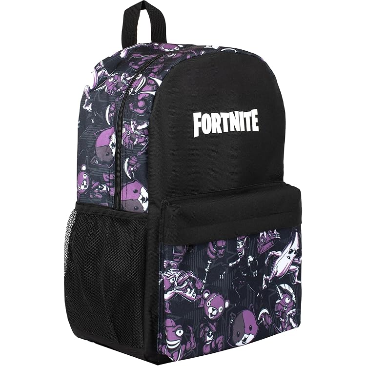 Sac à Dos Fortnite Battle Royale Pour Enfants - Dimensions 39x29x12 Cm, Noir, école/jardin