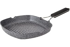 Tognana WI758BBAMNF Grill Quadra con Manico Pieghevole Mythos, Alluminio, Grigio, 0