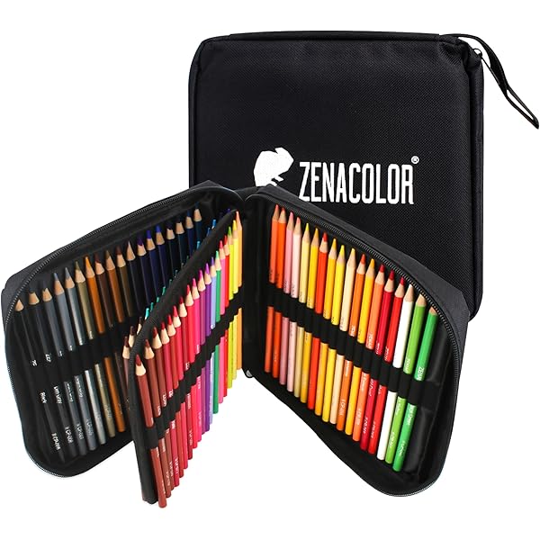 Astuccio Portamatite Arrotolabile In Tela Per 36 Matite Colorate - Organizzatore Da Viaggio Per Artisti