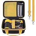 Khanka Hard Travel Case Replacement for Kodak Mini Shot 3 ERA/Mini 3 ERA/Mini Shot 3 Retro Instant Camera and Photo Printer,Case Only (Black,Yellow Zipper)