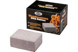 CleanAid Wonderstone BBQ Edition – 4 pezzi per griglia pomice – Pietra pulente – Pietra di pulizia per barbecue, ruggine, piastrelle, cucina, pietra di pulizia, doccia, lavandino
