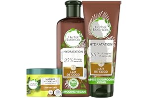 Herbal Essences Nawilżanie Szampon + odżywka + Maska, Mleko kokosowe, do włosów suchych