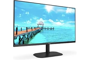 AOC 27B2H Monitor LED da 27" IPS, Full HD, 4 ms, Refresh 75Hz, VGA, HDMI, Senza Bordi, Low Blue Light, Nero, 27 inch FHD IPS 75Hz, HDMI - VGA, No Speakers