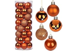 ‎BRIFUL 4CM Weihnachtsdeko Weihnachtskugeln, 40 Stücke Bruchsiche Christbaumkugeln Ornamente Weihnachtsbaumschmuck für Weihnachtsbaum Christbaumkugeln Weihnachtsdekoration Kugeln
