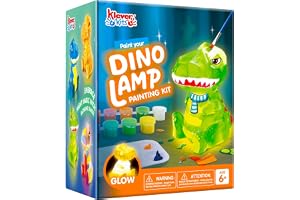 Klever Kits dinosaurielampa pysselkit för barn från 6 år, pyssel för flickor 6–12 år. Kreativ present för flickor och pojkar