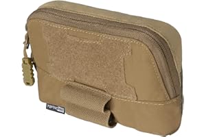 TOPTACPRO Pochette de Panneau d'Admin Tactique Molle Petite Pochette de Poitrine pour Gilet Tactique JPC2.0 AVS CPC Système Molle Nylon 500D (Coyote Brown)