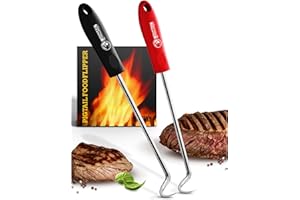 Mountain Grillers | Accessori Barbecue e Cucina - 2 Pig Tail BBQ e Turners per Sostituire Pinze Barbecue, Spatole e Forchette - 45 e 30 cm Realizzati in Acciaio Inox spesso 8mm